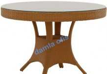 Yuvarlak bahçe masası Yuvarlak bahçe masası, rattan masa, rattan bahçe masası, bahçe masası modelleri.